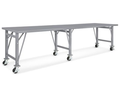 Mobile Steel Assembly Table without Bottom Shelf - 120 x 36