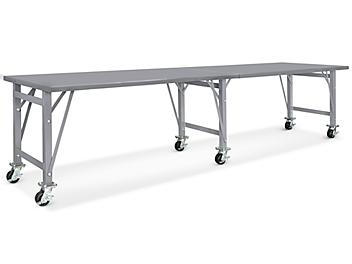 Mobile Steel Assembly Table - 144 x 36"