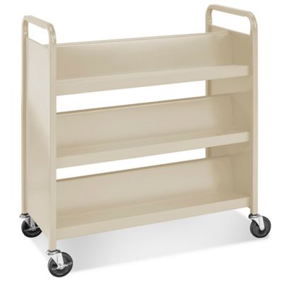 Book Cart - 37 x 18 x 42", Beige H-5791BE
