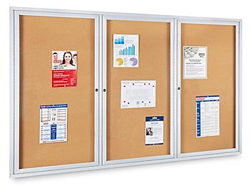 Enclosed Cork Board with Aluminum Frame - 6 x 4' H-5823
