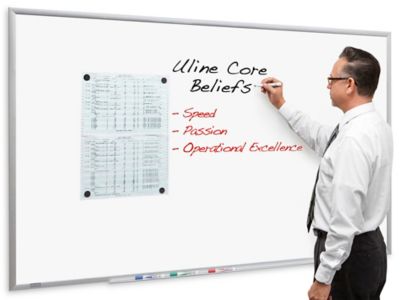 Magnetic Steel Mobile Dry Erase Board - 8 x 4' H-7804 - Uline