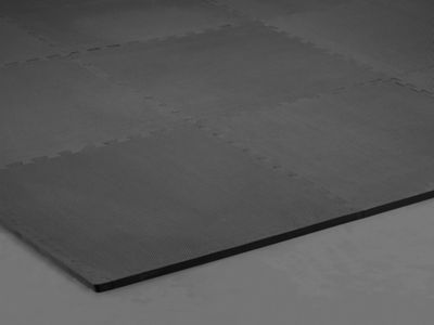 Foam Floor Tiles - 24 x 24, 1 thick, Black H-6537 - Uline