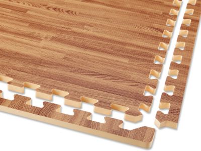 Foam Tiles Rustic Medium Wood Grain 24 in. W x 24 in. L Foam Home  Interlocking Floor Tile (58.12 sq. ft.) (Case of 15)