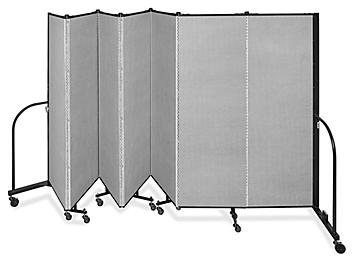 Portable Room Dividers - 7 Panels, 6', Gray H-5862GR