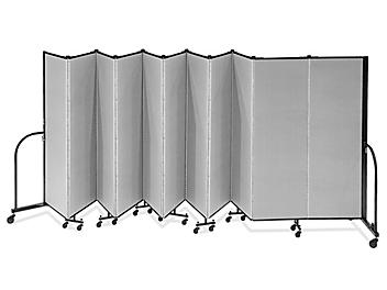 Portable Room Dividers - 11 Panels, 6', Gray H-5863GR