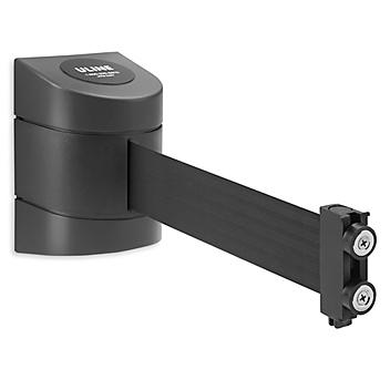 Uline Magnetic Retractable Barrier - Black, 15' H-5875BL