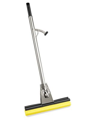 Adjustable Sponge Mop with Floor Brush and Squeegee for Home use,Strong  Water Absorption,Equipped with a Spare Sponge 