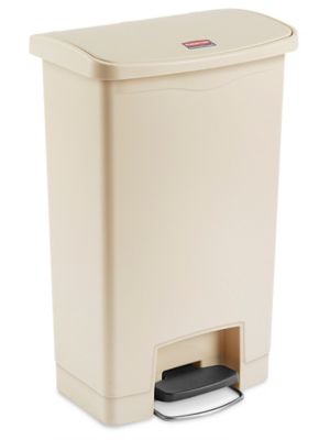 Rubbermaid&reg; Slim Jim&reg; Step-On Trash Can - 13 Gallon, Beige H-5904BE
