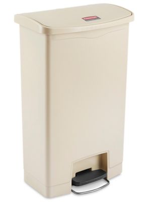 Rubbermaid&reg; Slim Jim&reg; Step-On Trash Can - 18 Gallon, Beige H-5905BE
