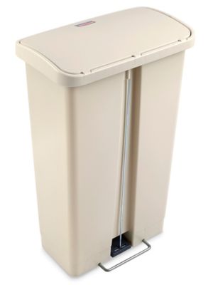 Rubbermaid® Slim Jim® Step-On Trash Can - 18 Gallon, Beige H