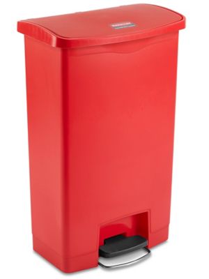Rubbermaid&reg; Slim Jim&reg; Step-On Trash Can - 18 Gallon, Red H-5905R