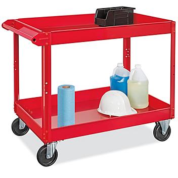 Steel Push Cart - 40 x 24 x 32", Red H-592R