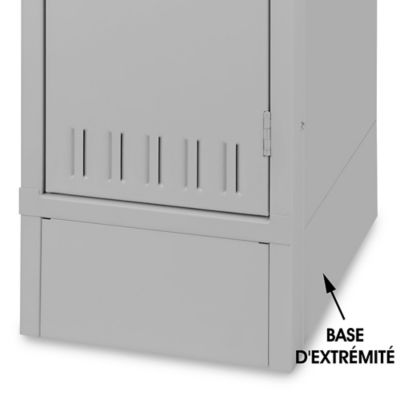 Industrial Locker Base Plate - End, 12" Deep, Gray H-5990GR