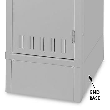 Industrial Locker Base Plate - End, 12" Deep, Gray H-5990GR