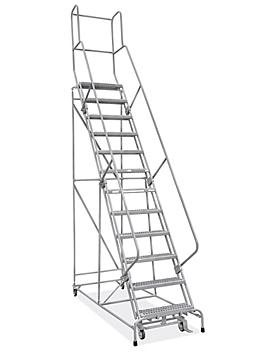 12 Step Grip Step Ladder - Unassembled with 10" Top Step H-6071U-10