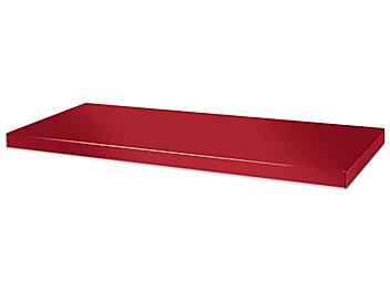 Additional Shelf for Welded Security Cart - 48 x 24", Red H-6128R-A