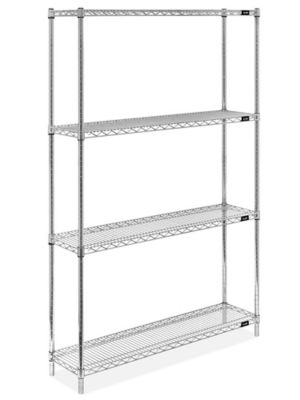 Stainless Steel Wire Shelving Unit - 60 x 24 x 72 H-4298 - Uline