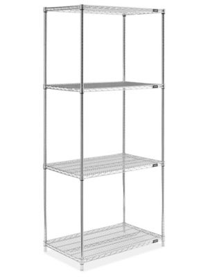 Stainless Steel Wire Shelving Unit - 36 x 24 x 86" H-6152