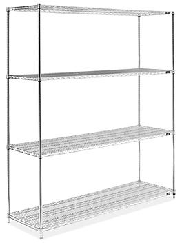 Stainless Steel Wire Shelving Unit - 72 x 24 x 86" H-6155