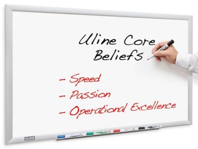 Nonmagnetic Melamine Dry Erase Board - 3 x 2' H-616 - Uline