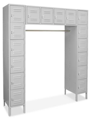 Uline 16-Person Lockers - Six Tier, Unassembled, 18" Deep