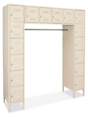 Uline 16Person Lockers Six Tier, Unassembled, 18" Deep, Tan H6185T