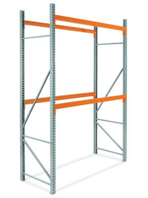 2 Level 144w x 48d x 96h Pallet Racking with Front-to-Back Supports  Starter