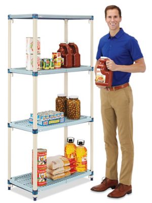 Vented Plastic Shelving - 36 x 18 x 74
