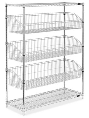 Wire Basket Shelving - 48 x 18 x 63