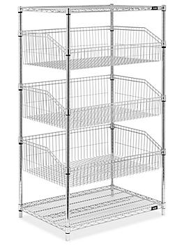 Wire Basket Shelving - 36 x 24 x 63" H-6217
