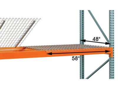 3 Level 144w x 48d x 144h Pallet Racking with Wire Decking Starter