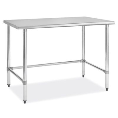 Standard Stainless Steel Worktable without Bottom Shelf - 48 x 30" H-6256