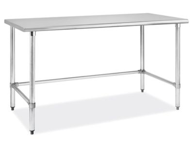 Mesa de trabajo para cocina con estante acero inox 120x60x115cm