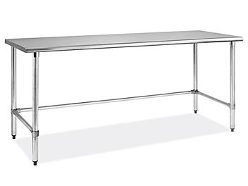 Standard Stainless Steel Worktable without Bottom Shelf - 72 x 30" H-6258