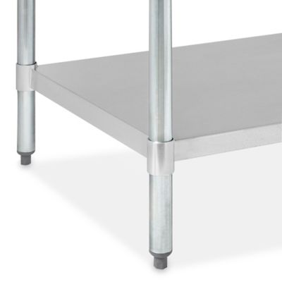 Standard Stainless Steel Worktable with Backsplash and Bottom
