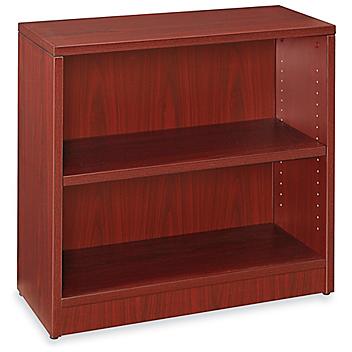 Laminate Bookcase - 2-Shelf, Mahogany H-6284