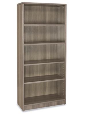 Downtown – Bibliothèque – Gris, 5 tablettes