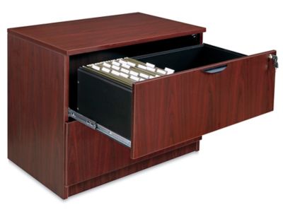 Classic Storage Cabinet - 2-Shelf, Mahogany - ULINE - H-6859MAH