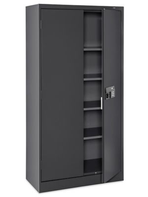 Classic Storage Cabinet - 2-Shelf, Mahogany - ULINE - H-6859MAH