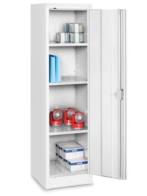 Slim Storage Cabinet - 24 x 18 x 66, Unassembled, Light Gray H-6317GR -  Uline