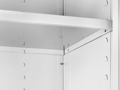 Slim Storage Cabinet - 24 x 18 x 66, Unassembled, White - ULINE - H-6317W