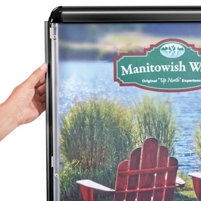 Aluminum Snap Edge A-Frame Sign - Black H-6327BL - ULINE