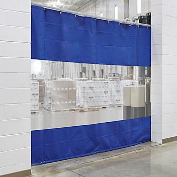 Industrial Curtain Wall - 12 x 12', Blue/Clear/Blue H-6337