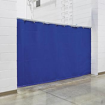Industrial Curtain Wall - 12 x 8', Solid Blue H-6338
