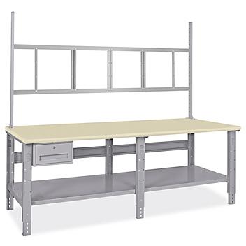 Deluxe Workstation Starter Table - 96 x 30", ESD Top H-6343-ESD