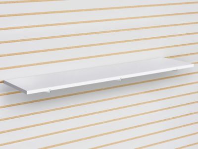 SSWBasics 10 Inch White Slatwall Accessories Shelf Bracket Pack Of 10 - Durable Slatwall Shelves For Retail Display - Versatile Slat Wall Shelves For Organized Storage