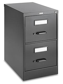 Vertical File Cabinet - Legal, 2 Drawer, Black H-6365BL