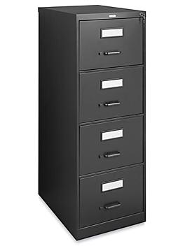 Vertical File Cabinet - Legal, 4 Drawer, Black H-6366BL