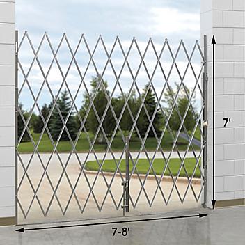 Folding Security Gate - 7-8' x 7' H-6373