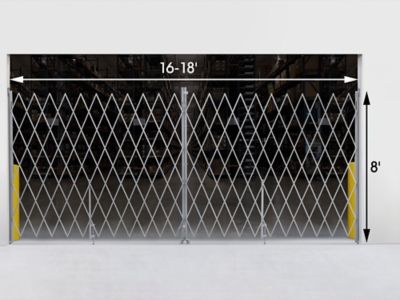 Folding Security Gate - 16-18' x 8' H-6374